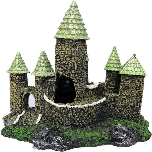 Resin Ornaments Simulation Castle Fish Shrimp Hideout House Fish Tank Aquarium Landscaping Accessories