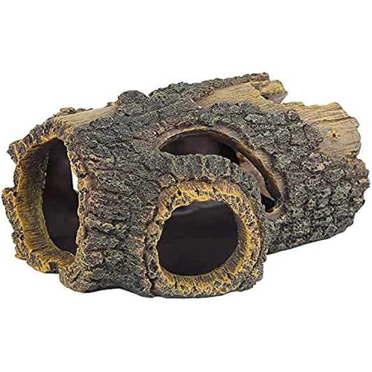 Aquarium Decoration Hollow Tree Trunk Fish Tank Ornament Small Fish Shrimp Hideout Hiding Caves Resin Log Betta Fish Shelter