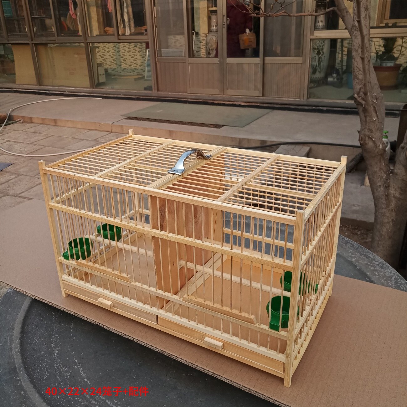 Super Large Bamboo Bird Cock Cage 50cm Handmade Breathable Bird Nest Traditional Chinese Folk Crafts Pet Product Bird House