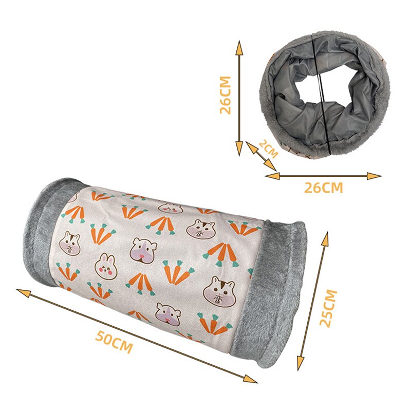 Guinea-pig Rabbit Tunnel-tube Toys Bunny Hamster Hideout Small Animal Activity Tunnels Hideaway Foldable Accessoies Pet Items