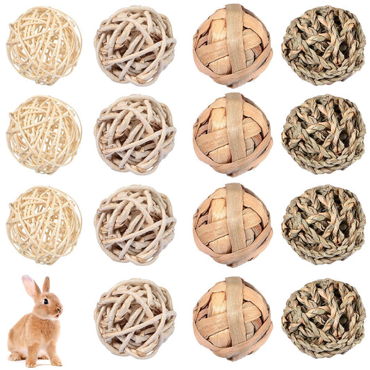 Pet Straw Molars Toy Woven Ball Hamster Chew Toy Corn Carrot Bite Grind Teeth Toys For Rabbit Tooth Cleaning Pet Supplies Hot