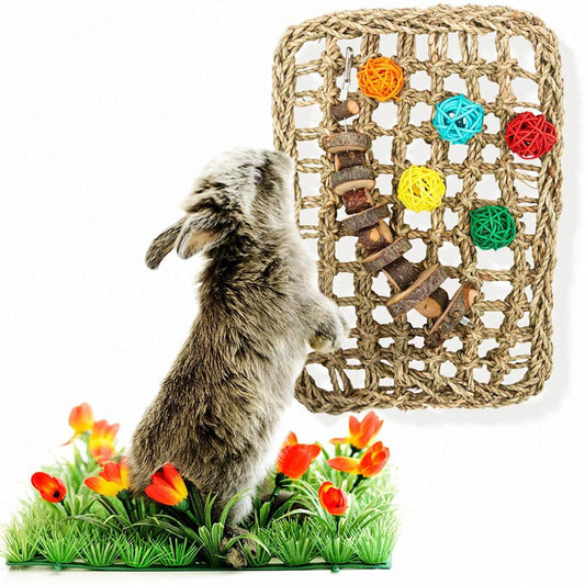 7pcs/set Bunny Chew Toys Simple Installation Cage Protective Toy For Rabbit Guinea Pig Chinchilla Hamsters Teeth Cleaning