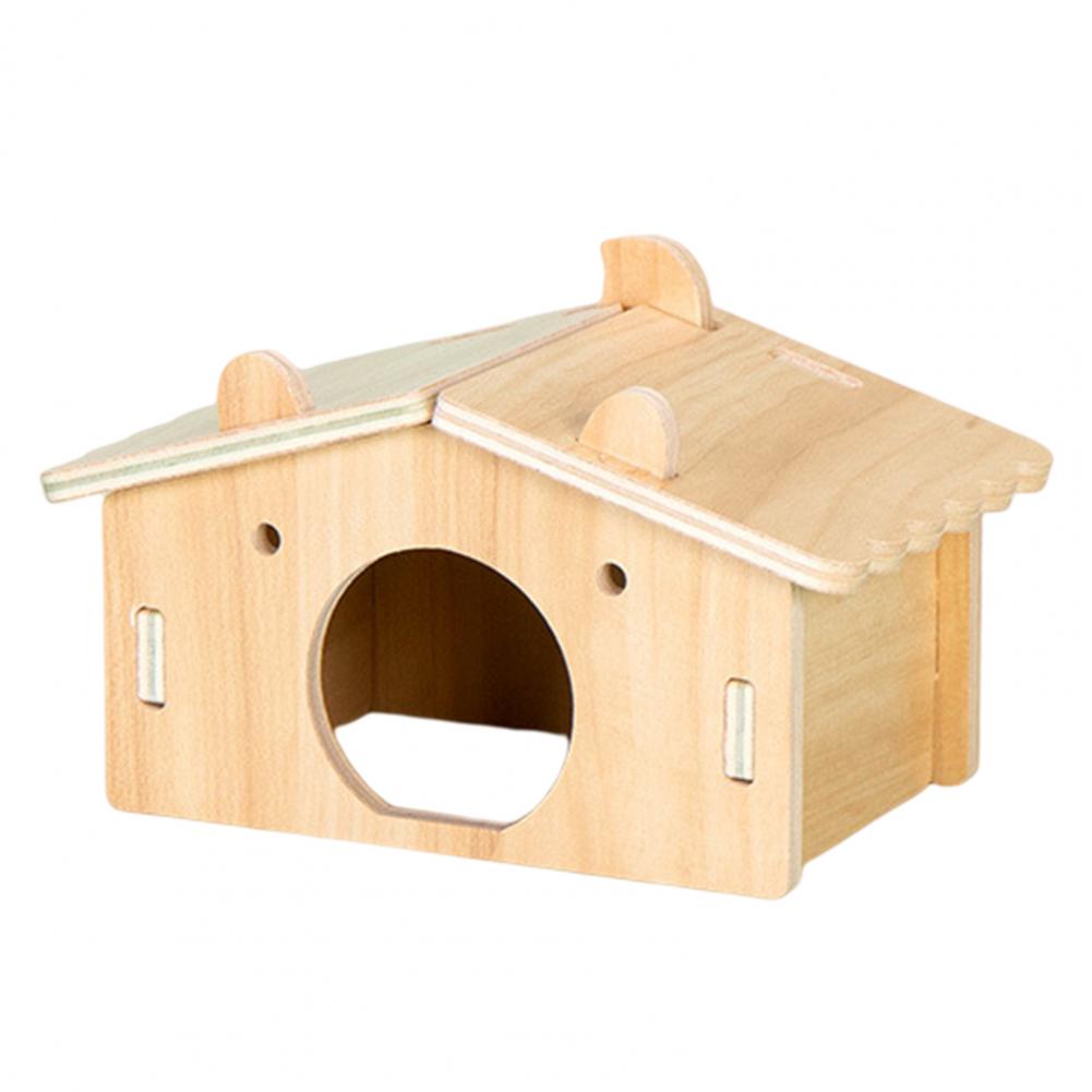 Sturdy Dwarf Hamsters House Harmless Pet Toy Solid Wood Hamster Funny Play House Toy