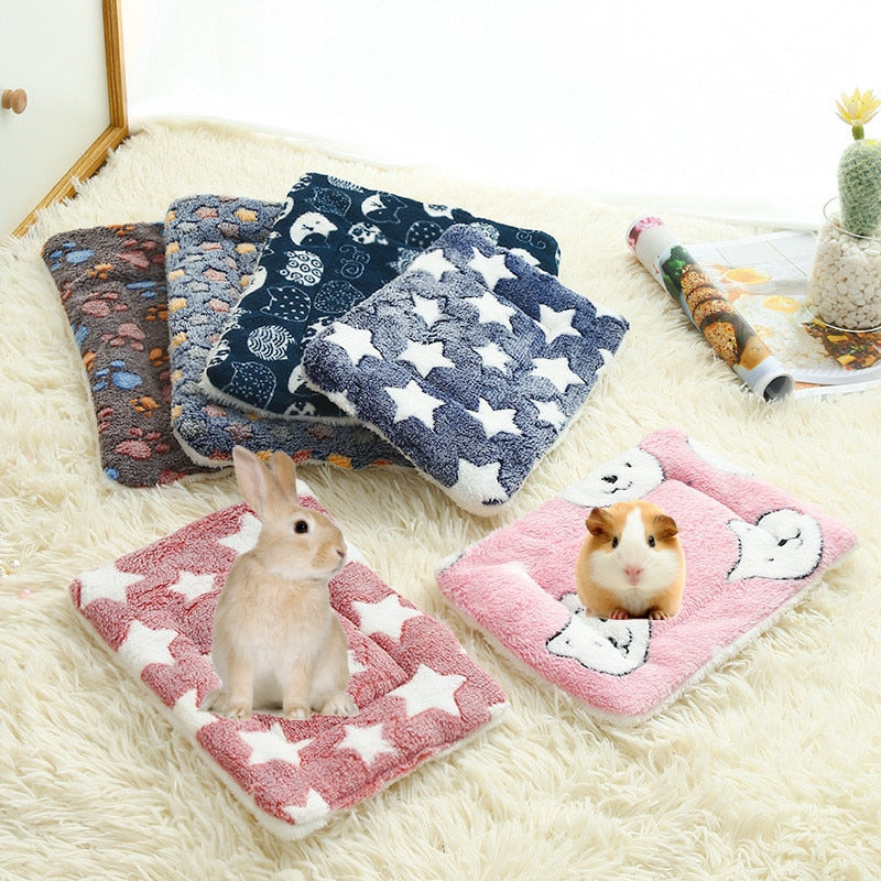 Breathable Hamster Pet Pee Pad Guinea Pig Fleece Mat Cage Liners Small Animal Warm Mat for Rabbit Accessories Jaula Conejo