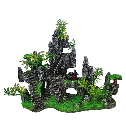 Aquarium Resin Rockery Double-sided Aquarium Landscape Imitation Stone Ornaments For Home Decor