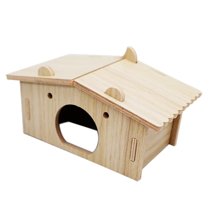 Hamster House Bottomless Design Small Pets Climbing Hideout Chew Toy for Syrian Hamster Easy to Assemble Habitat Decor