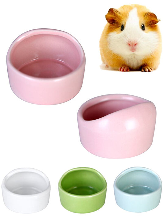 Hamster Bowl Food Dish Ceramic Small Animal Bowl Prevent Knocking Over For Food Splashing Gerbil Chinchilla Rat Ferret Hedgehog