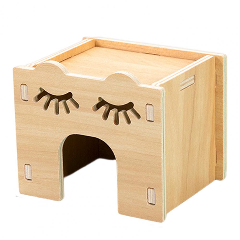 Sturdy Dwarf Hamsters House Harmless Pet Toy Solid Wood Hamster Funny Play House Toy