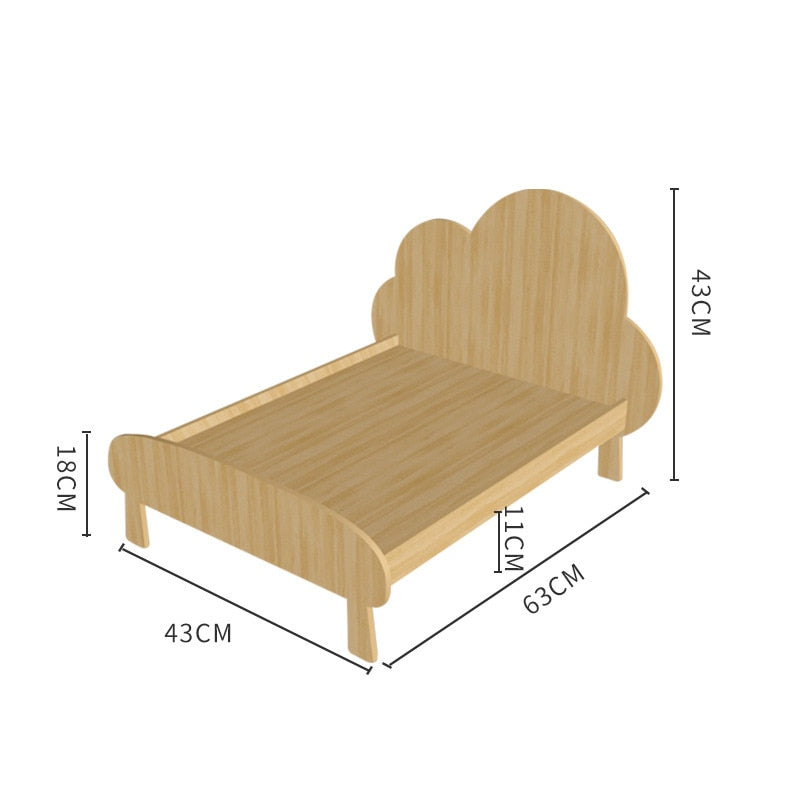 Solid Wood Cats Bed Pets Princess Beds Rabbit Dog Kitten Deeping Sleep Mat Pets House Four Seasons Sofa Bed