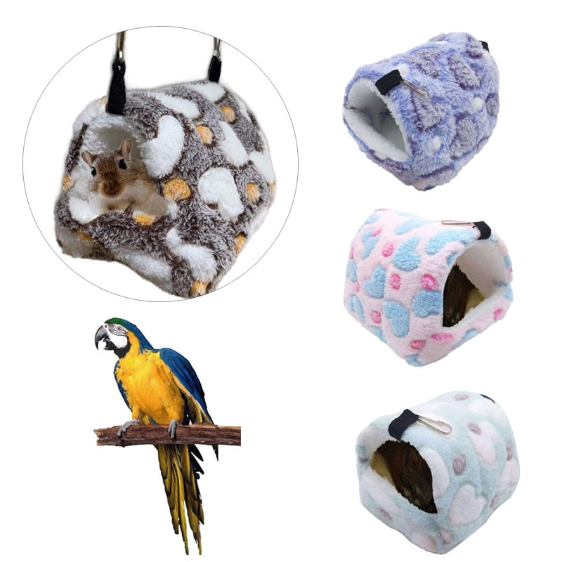 Bird Cage Parrot Cotton Nest Mini House Pet Parrot Nest Budgie Warm Winter Hammock Cage Hut Tent Bed Hanging Cave Pet Products