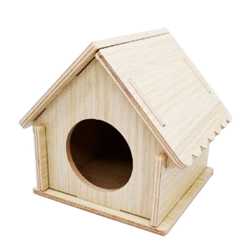 Hamster House Bottomless Design Small Pets Climbing Hideout Chew Toy for Syrian Hamster Easy to Assemble Habitat Decor