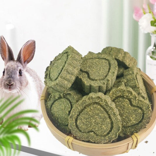 Bunny Chew Toy For Teeth Small Animal Handmade Grass Cake Pet Rabbit Grinding Teeth For Chinchillas Guinea Pigs Squirrel Rodent