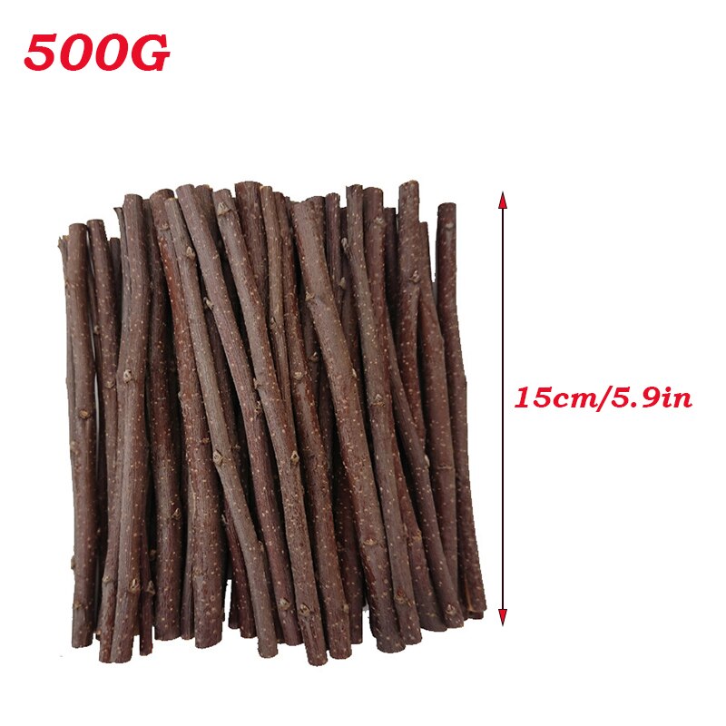 100/500G Rabbit Chew Sticks Natural Apple Tree Branch Molars Teeth Clean Bite Toys for Guinea Pigs Hamster Chinchillas Rabbit