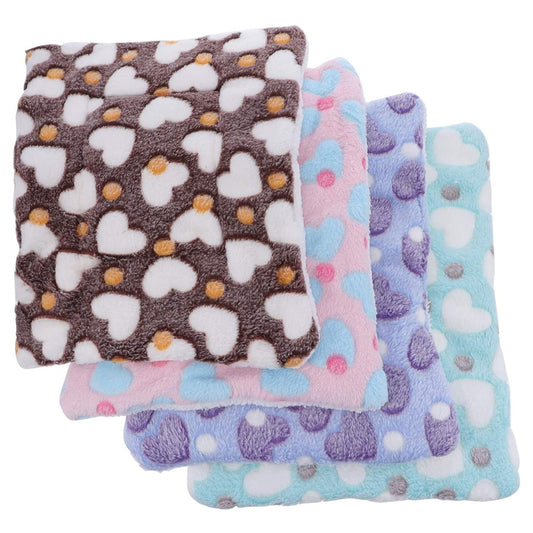 Rabbit Pet Sleeping Bed Mat Small Animals Fleece Pad Winter Thick Warmer Mattress Hamster Nest Cute Home House Pet Warmer Supply