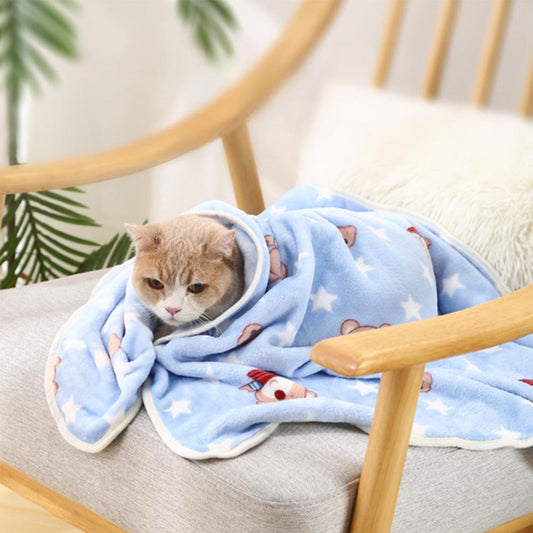 Pet Soft Flannel Blanket Warm Comfortable Anti-skid Sleeping Blanket Pet Supplies For Cats Dogs