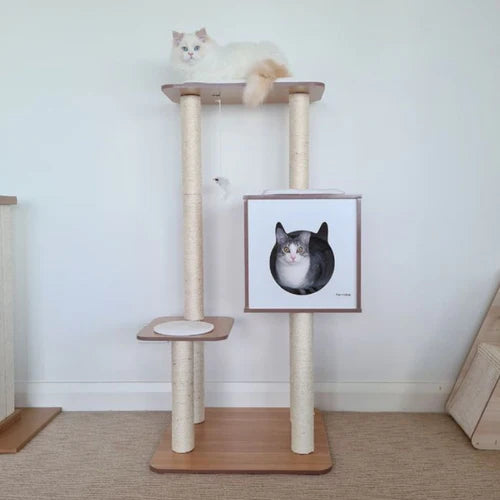 122cm Premium Wooden Laminate Sisal Post Cat Scratching Tree