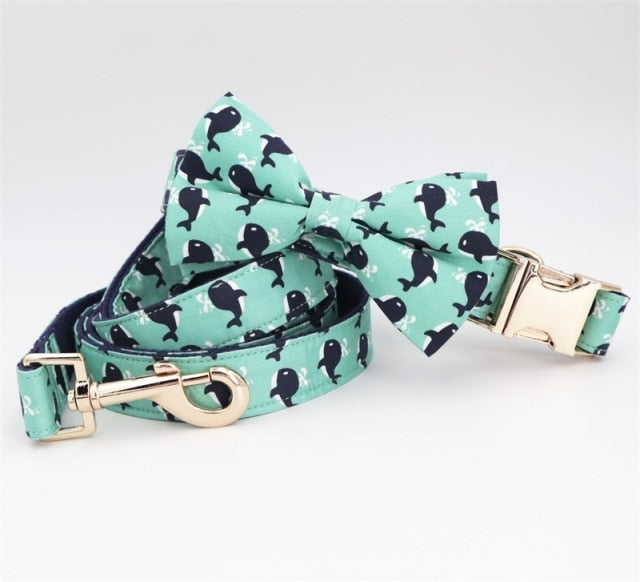 Dog Collar Bow Tie with Metal Buckle