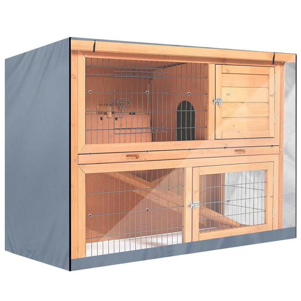 Double Rabbit Cage Dust Cover Breathable Waterproof Sunscreen Storage Box Double Pet Rabbit Cage Waterproof Dust Cover housse