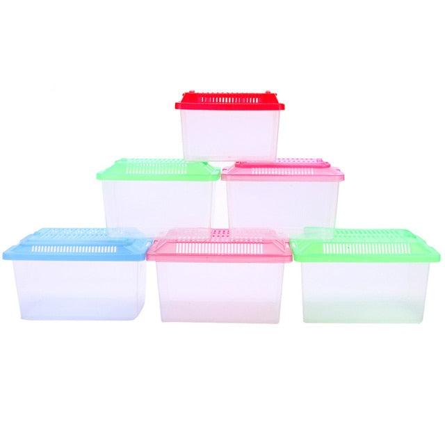 Mini Fish Tank Portable Pet Crate Climbing Breeding Box Breeding Box Reptile Square Box Hamster Transport Breeding Tortoise Box