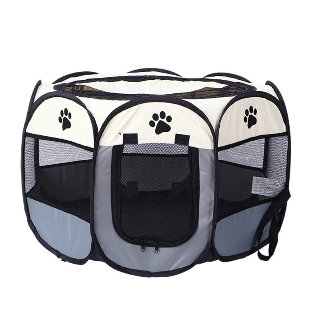 Portable Pet Playpen Dog Cage Folding Octagonal Pets Tent Cat Dog Travel Camping Use Breathable Fence For Puppy Dogs Cats Rabbit