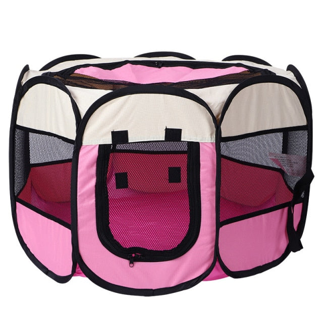 Portable Pet Playpen Dog Cage Folding Octagonal Pets Tent Cat Dog Travel Camping Use Breathable Fence For Puppy Dogs Cats Rabbit